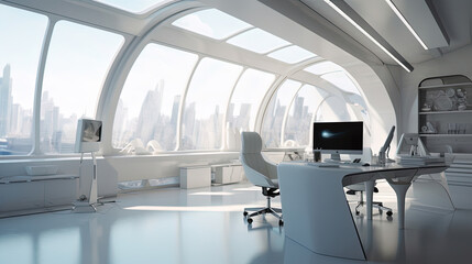 Obraz premium interior of a modern office.Generative AI