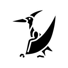 pteranodon dinosaur animal glyph icon vector illustration © vectorwin