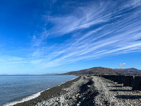 View from Fairbourne to the Barmouth Estuary.  Selective focus 