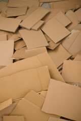 Pile of cut cardboard