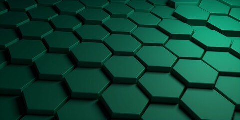Full Frame Of Abstract Pattern, green cells, polygons - obrazy, fototapety, plakaty
