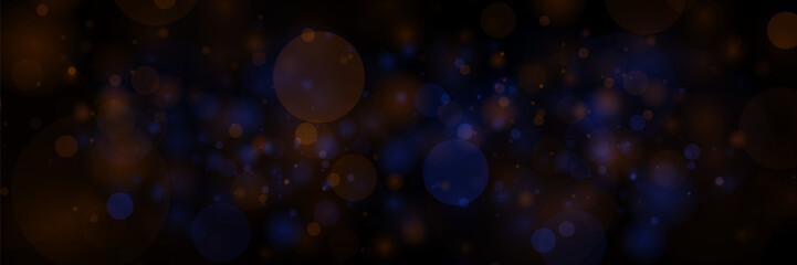 Amazing abstract colorful background of lights and light bokeh. On a black background.