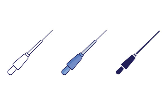 Outline Needle vector icon