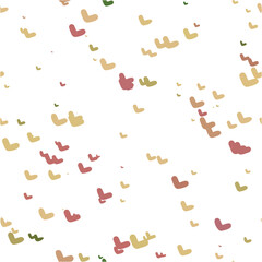 Seamless abstract bird pattern. Hand drawn doodle round shapes isolated on white background, vintage childish texture for print, fabric, textile, apparel. Vector illustration