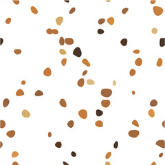 Seamless abstract dot pattern. Hand drawn doodle round shapes isolated on white background, vintage childish texture for print, fabric, textile, apparel. Vector illustration

