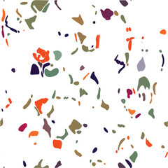 Seamless abstract pattern. Hand drawn doodle round shapes isolated on white background, vintage childish texture for print, fabric, textile, apparel. Vector illustration