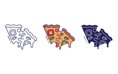 pizza slices vector icon