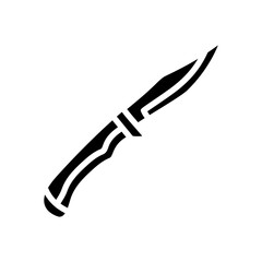 knife weapon war glyph icon vector illustration