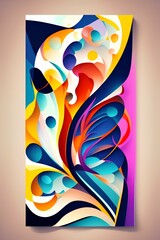 Abstract wall art vector collection. abstract organic shape for natural wall art - generative ai
