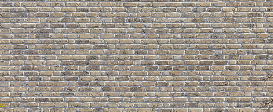 Fototapeta Perfect rustic brick wall, in panoramic format.