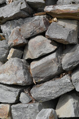 Close-up stack of natural stone