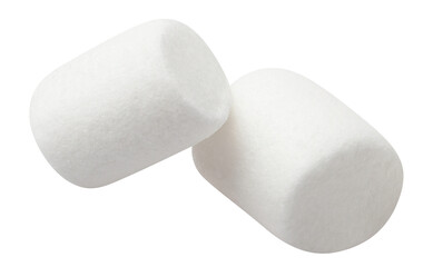 Two delicious marshmallows cut out