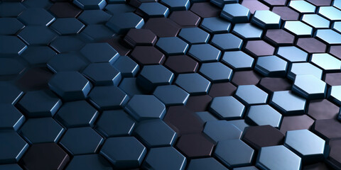 Full Frame Of Abstract Pattern, blue cells, polygons