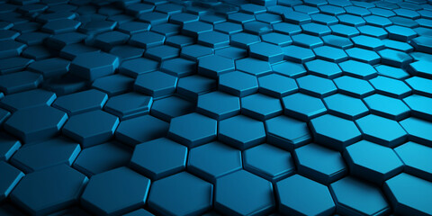 Full Frame Of Abstract Pattern, blue cells, polygons - obrazy, fototapety, plakaty