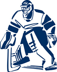 vector illustration of the hockey player