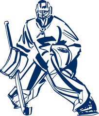 vector illustration of the hockey player