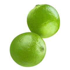 Two delicious limes cut out