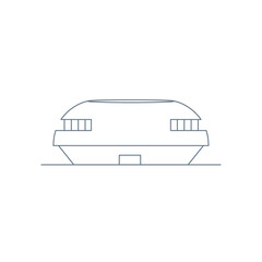 Front view of a stadium icon Outline style Vector
