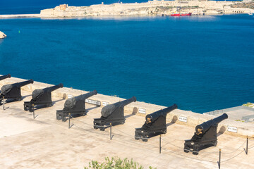 Cannons of the Barrakka Upper Gardens of Valletta, Malta