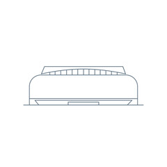 Front view of a stadium icon Outline style Vector