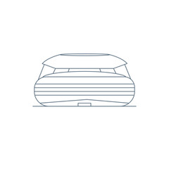 Front view of a stadium icon Outline style Vector