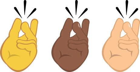 vector illustration of hands of different colors snapping their fingers