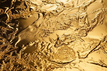 Captivating Closeup of Gold Foil from a Bird's Eye View, Generative AI