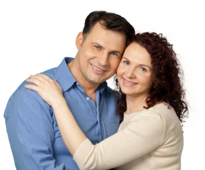 Portrait of Happy Couple Smiling