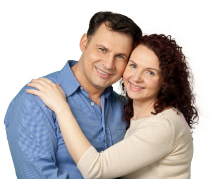 Portrait of Happy Couple Smiling