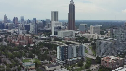 Downtown Atlanta skyline with its apartments and office buildings in foreground