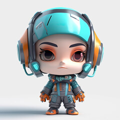 Cute creatures illustration. Generative AI.