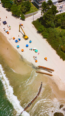 Praia Ver&atilde;o F&eacute;rias Norte Ilha Santa Catarina Floripa Canasvieiras Florian&oacute;polis Pr&eacute;dios Casas Veraneio Mar Oceano Atl&acirc;ntico C&eacute;u Trapiche Argentinos Turistas Turismo Alargamento Faixa Areia Bairro SC