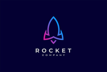 Rocket Logo, modern Rocket  logo design, usable for technology and company logos, vector illustration