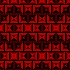 Seamless abstract geometric pattern in black and red colors Geometric vector ornaments pattern for printing on paper, wallpaper,, fabrics, decoration, covers, textiles, and scrap-booking Vector illust
