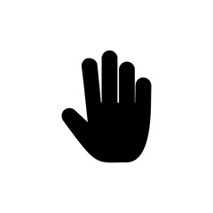 Hand icon vector. hand symbols. palm