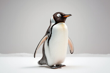 Obraz premium Penguin isolated on a white background. 3d rendering. created with generative AI
