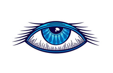 Simple human eye vector icon. Vector illustration