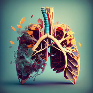 Human lungs anatomy, 3d render. Health care and medical concept