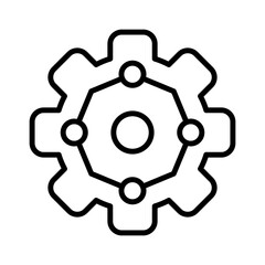 gear setting automation outline icon vector illustration