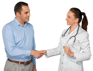 Doctor and Patient Shaking Hands