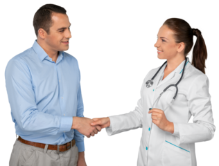 Doctor and Patient Shaking Hands