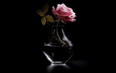 vase with roses