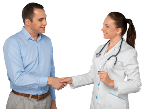 Doctor and Patient Shaking Hands