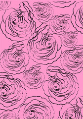 line drawings of roses used in graphics