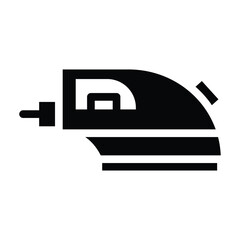 iron glyph icon illustration vector graphic