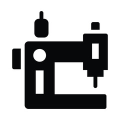 sewing machine glyph icon illustration vector graphic