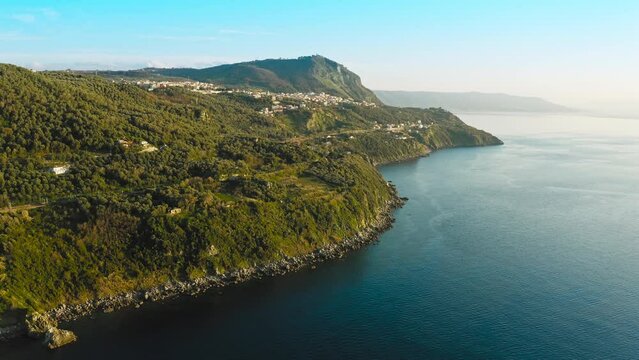 Cliff overlooking the sea in Calabria