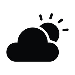 sunny glyph icon illustration vector graphic