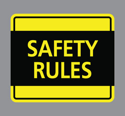 safety rules , health and safety first, vector illustrator