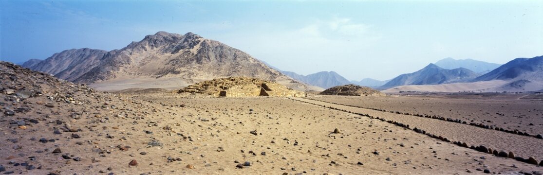 Caral, UNESCO world heritage site and the most ancient city in the Americas. Located in Supe valley, 200km north of Lima, Peru